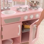Bucatarie Retro Roz de joaca pentru copii din len MDF - Bucatarie Clasica Pink Kitchen Kidkraft